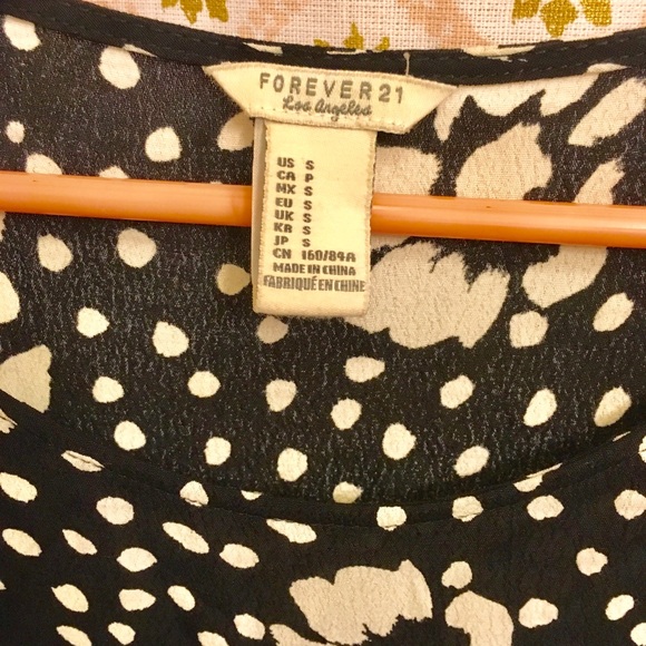 🔴x3/$15 FOREVER 21 BLACK/ WHITE FLORAL DRESS,SZ S - Picture 5 of 8
